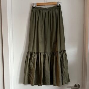 Aerie Olive Maxi Skirt